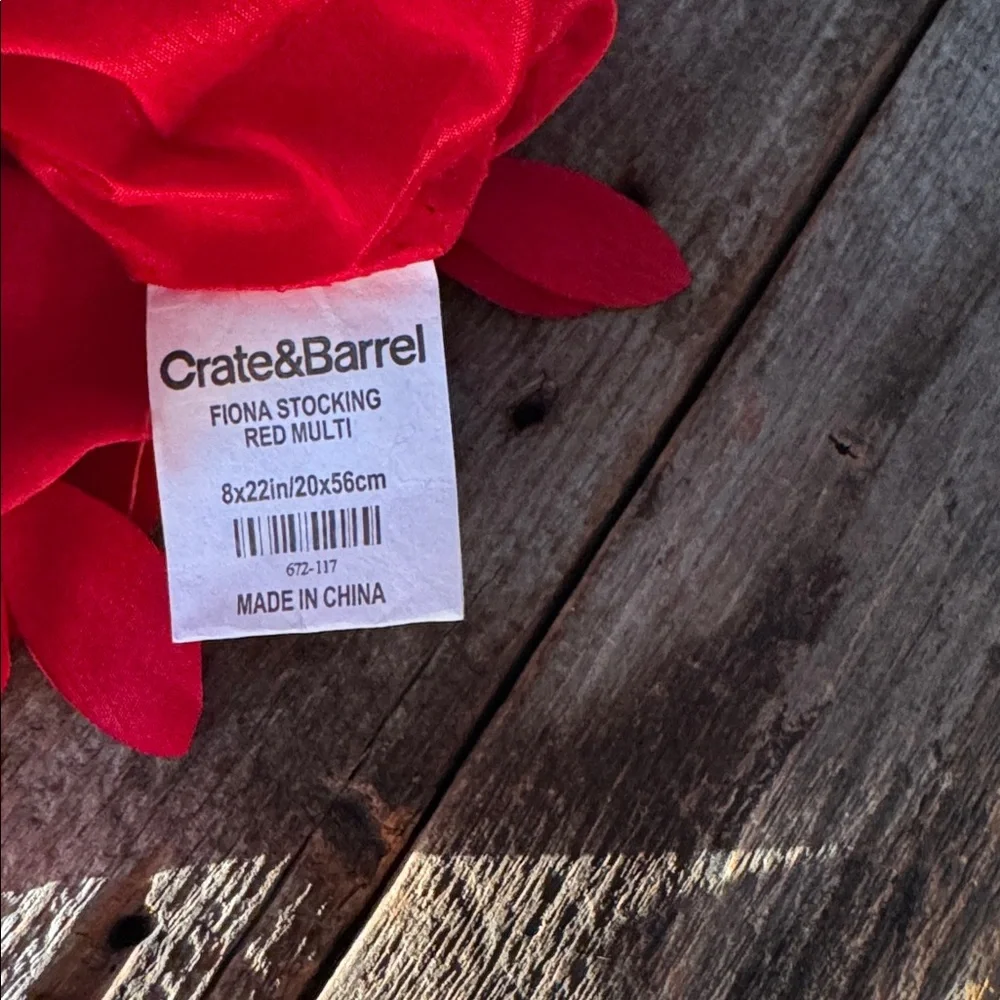 Crate & Barrel  "Fiona" Christmas Stocking - Picture 3 of 7